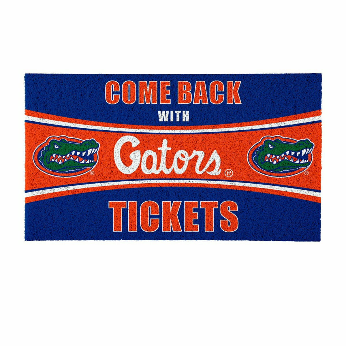 28" x 16" PVC Trapper Mat, Come Back with Tickets, University of Flori - Collegiate