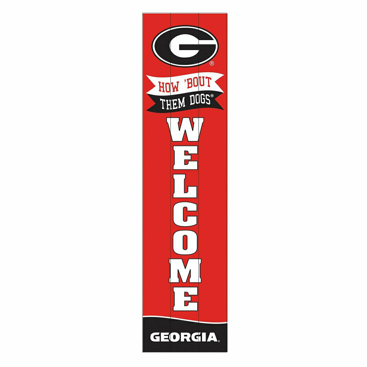 University of Georgia Large Single Sided Leaner, 46" - Collegiate Home