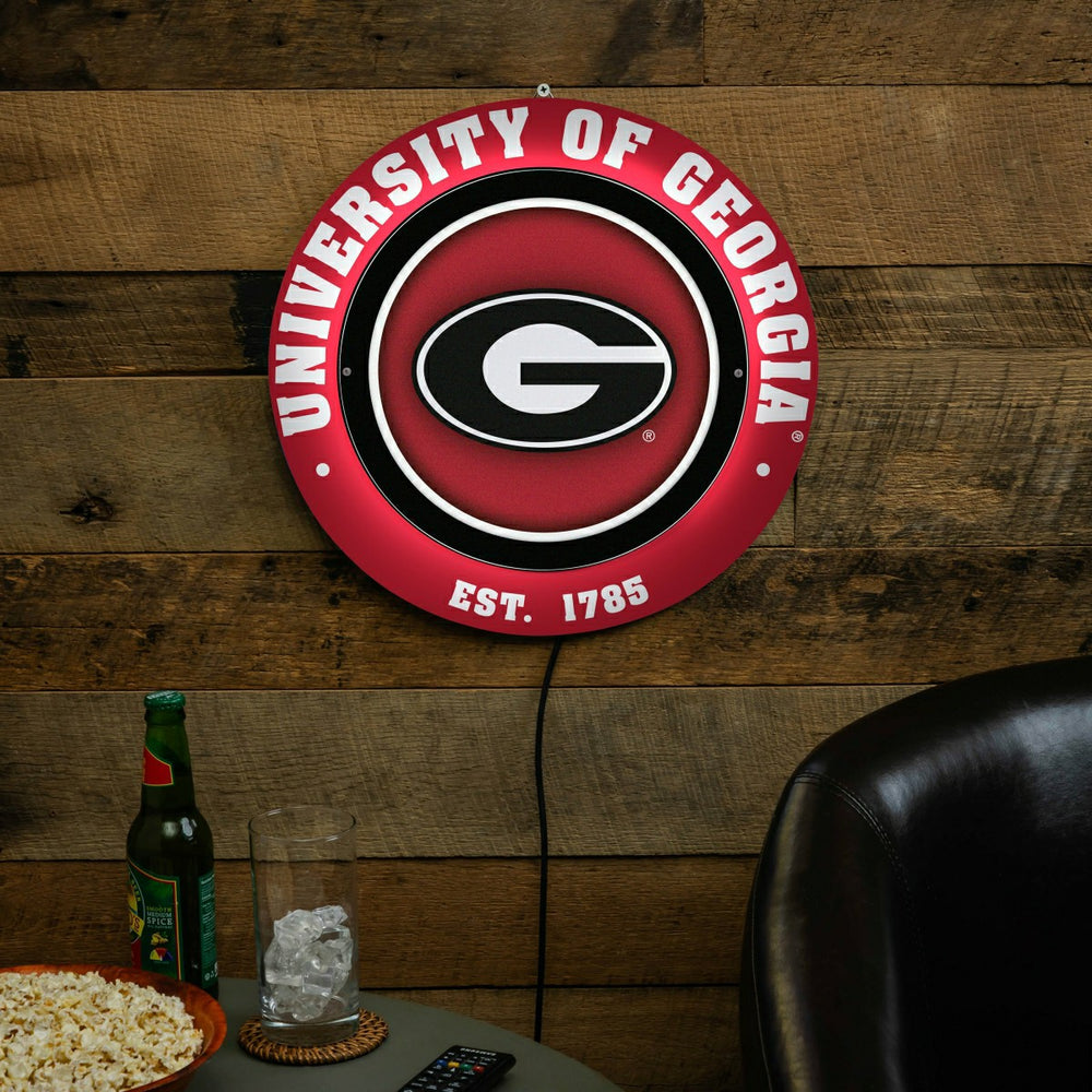 University of Georgia, Metal Lite, Round - Collegiate