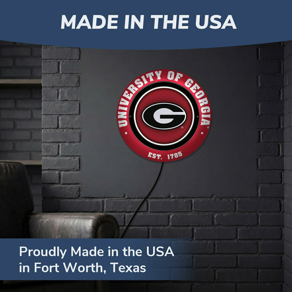University of Georgia, Metal Lite, Round - Collegiate