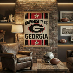 University of Georgia, Canvas Wall Tapestry, Large, 54x36 - Collegiate Home