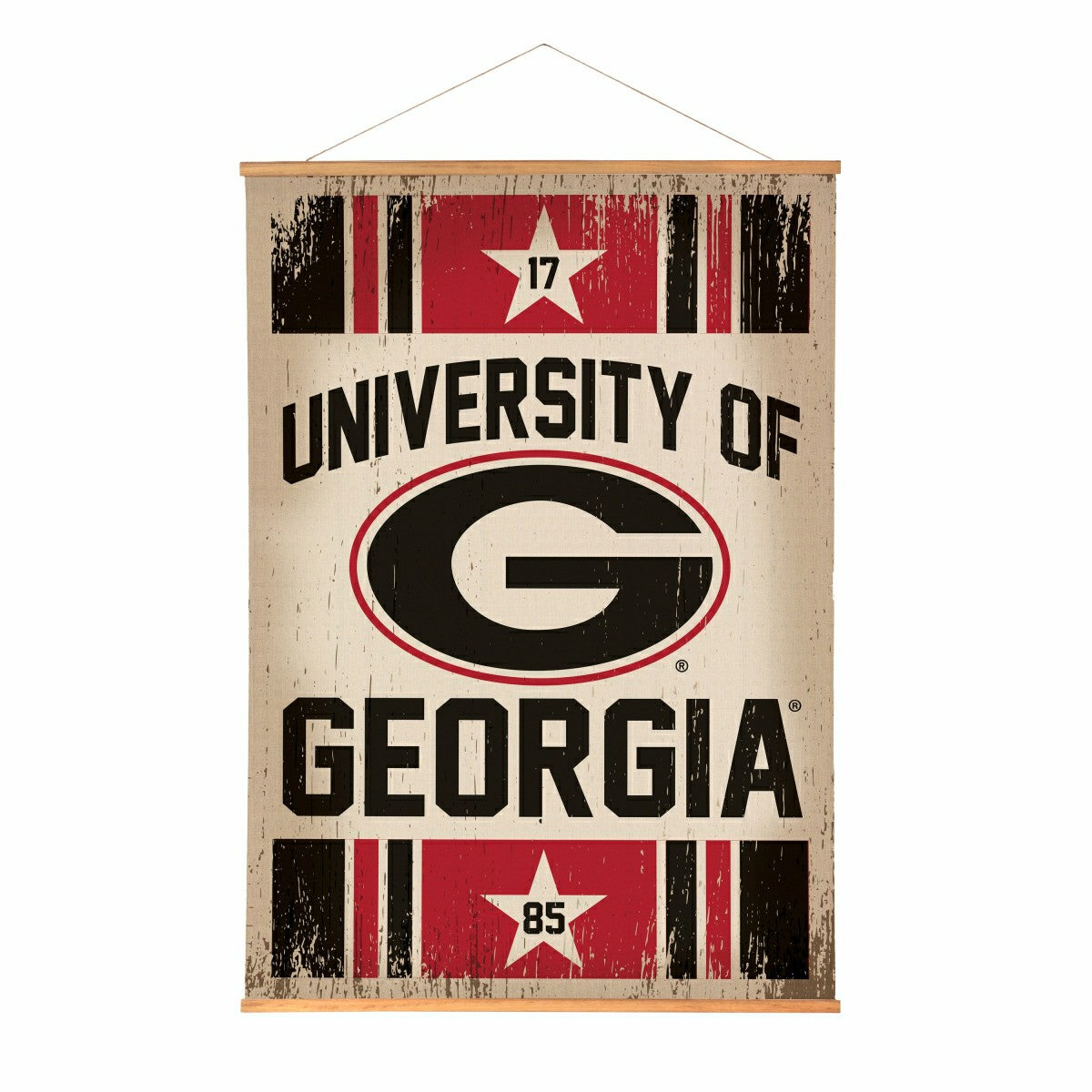 University of Georgia, Canvas Wall Tapestry, Large, 54x36 - Collegiate Home