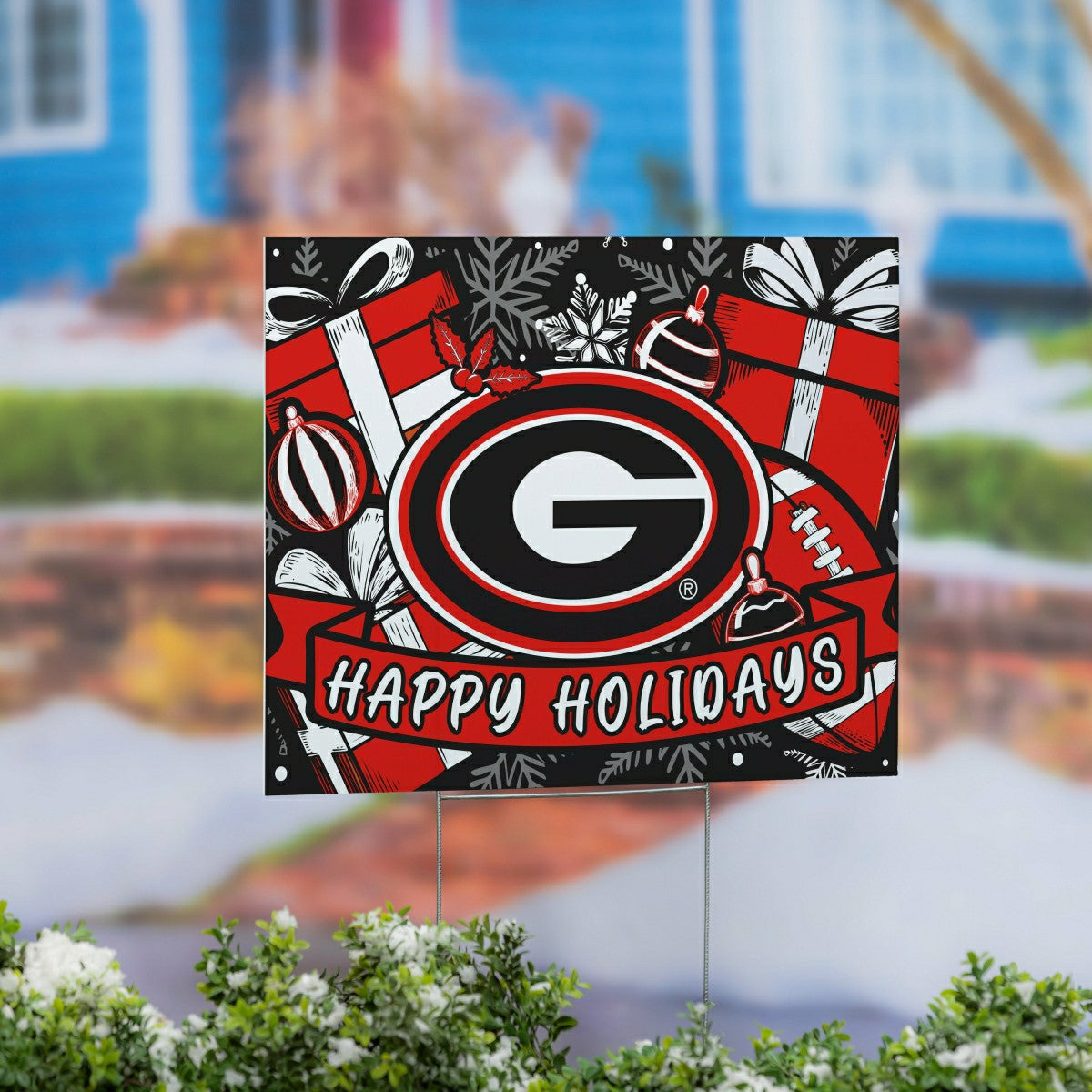 University of Georgia Yard Sign, Holiday - Collegiate Home
