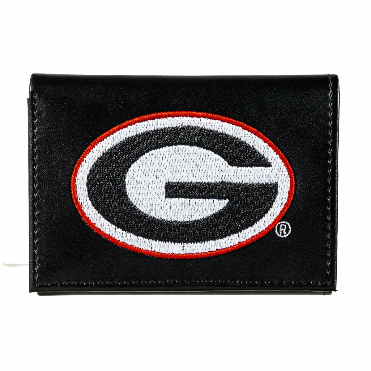 University of Georgia Black Tri-Fold Embroidered Wallet w/ RFID Blocki - Collegiate Home