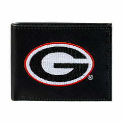 University of Georgia Black Bi-Fold Embroidered Wallet w/ RFID Blockin - Collegiate Home