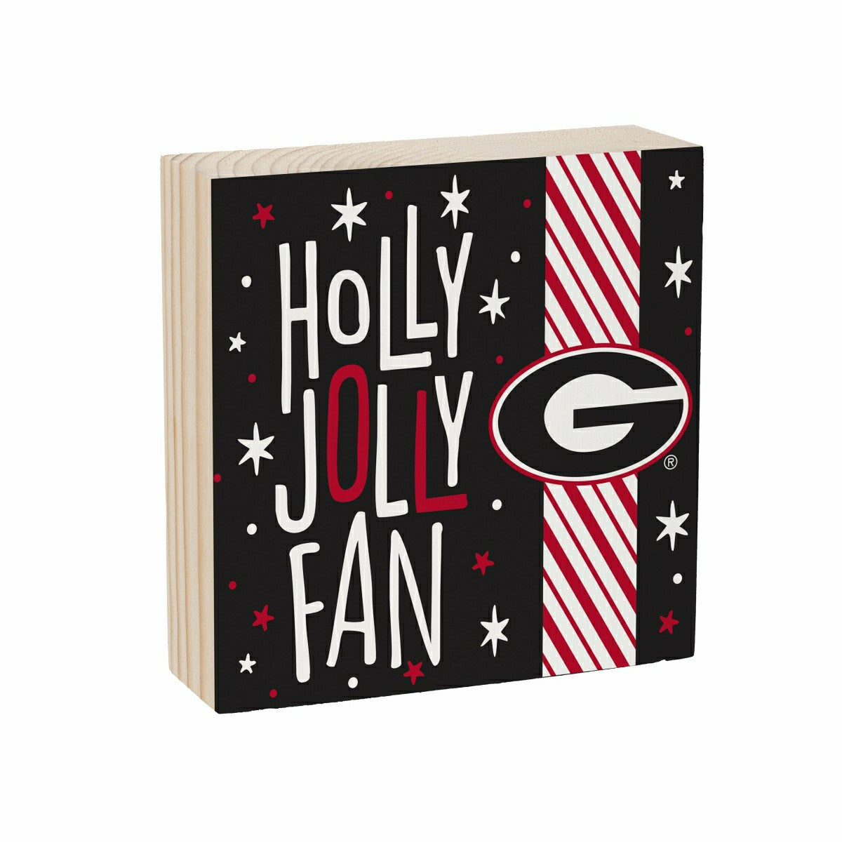 University of Georgia Block, Holiday, 6x6 - Collegiate Home