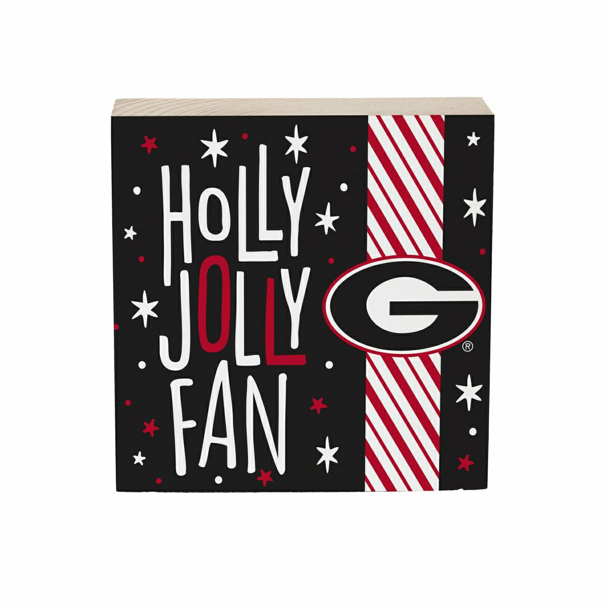 University of Georgia Block, Holiday, 6x6 - Collegiate Home