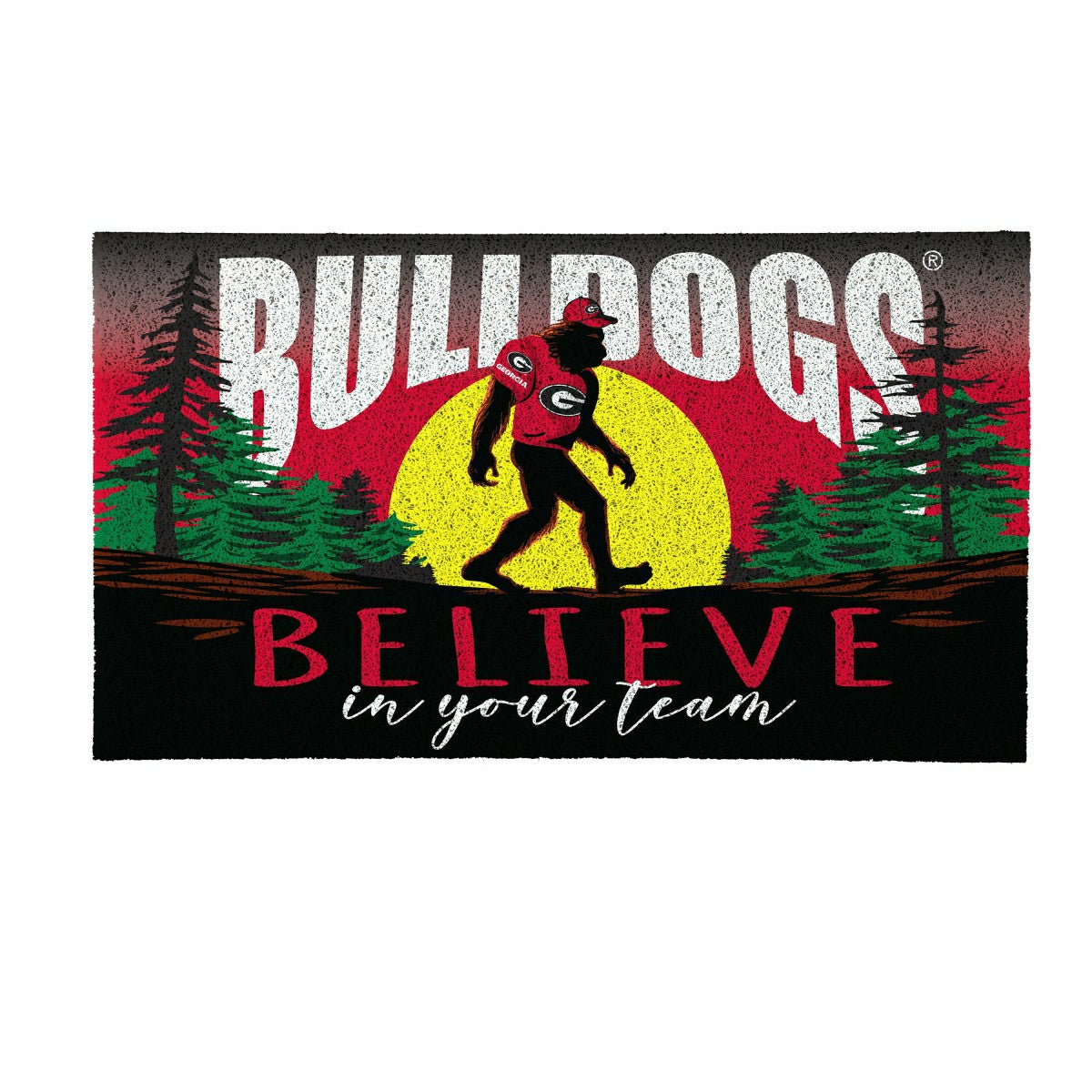 University of Georgia Bigfoot PVC Mat, 28"x16" - Collegiate