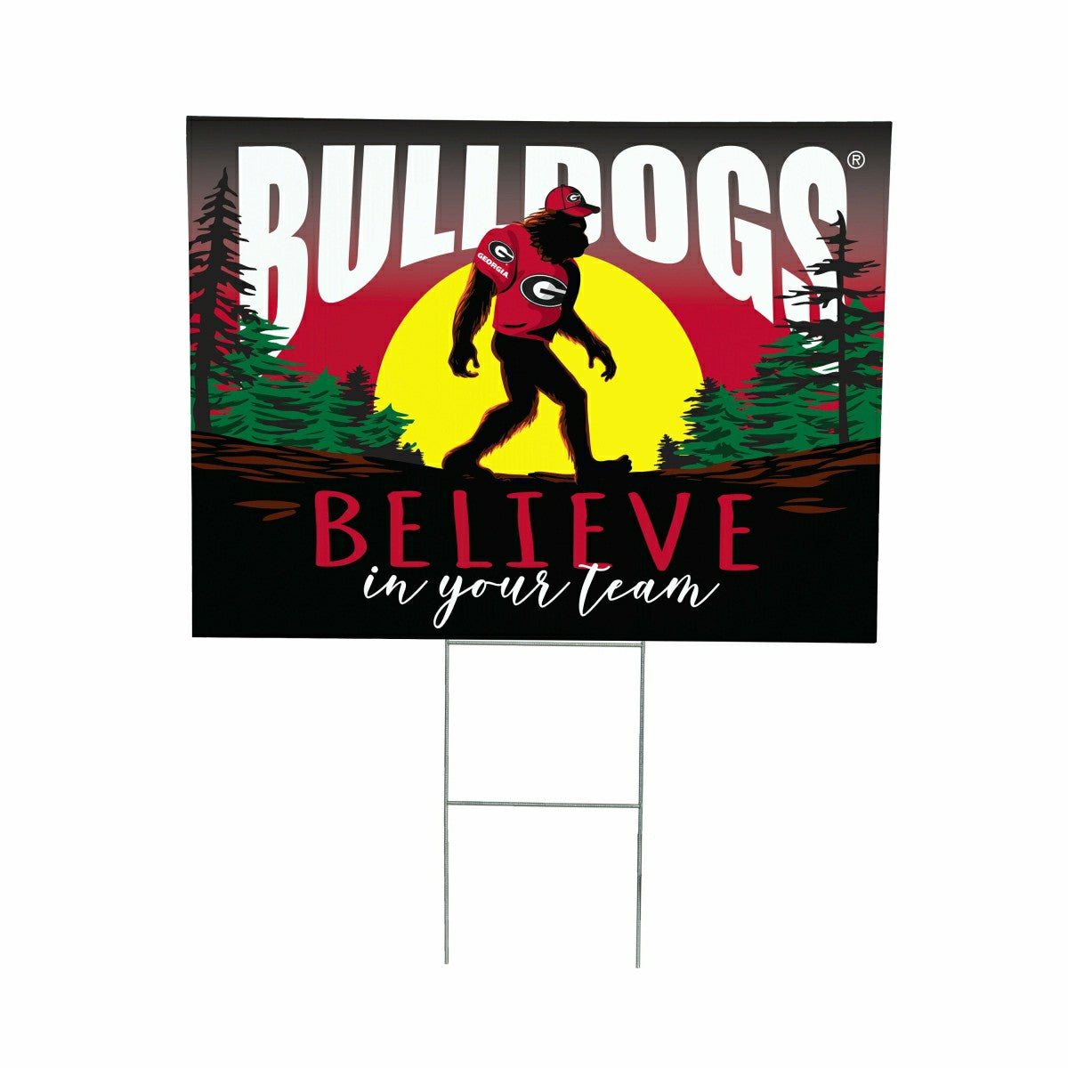University of Georgia Yard Sign, Bigfoot - Collegiate Home