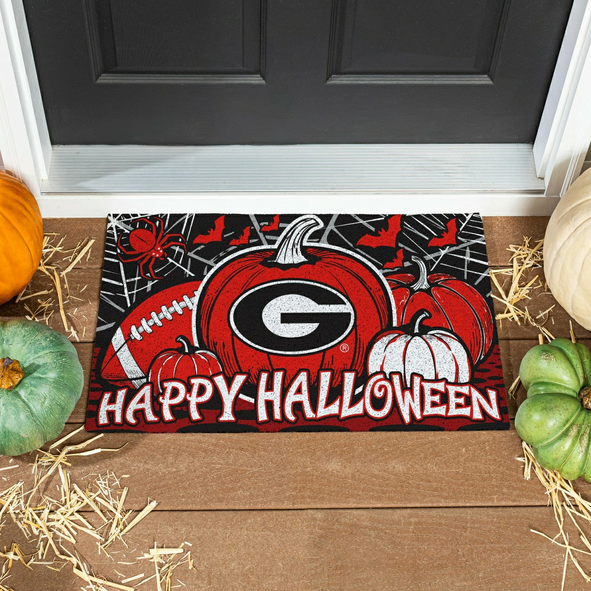 University of Georgia Halloween PVC Mat, 28"x16" - Collegiate
