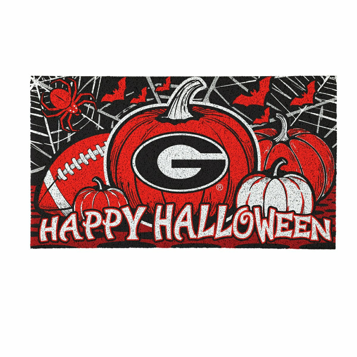 University of Georgia Halloween PVC Mat, 28"x16" - Collegiate