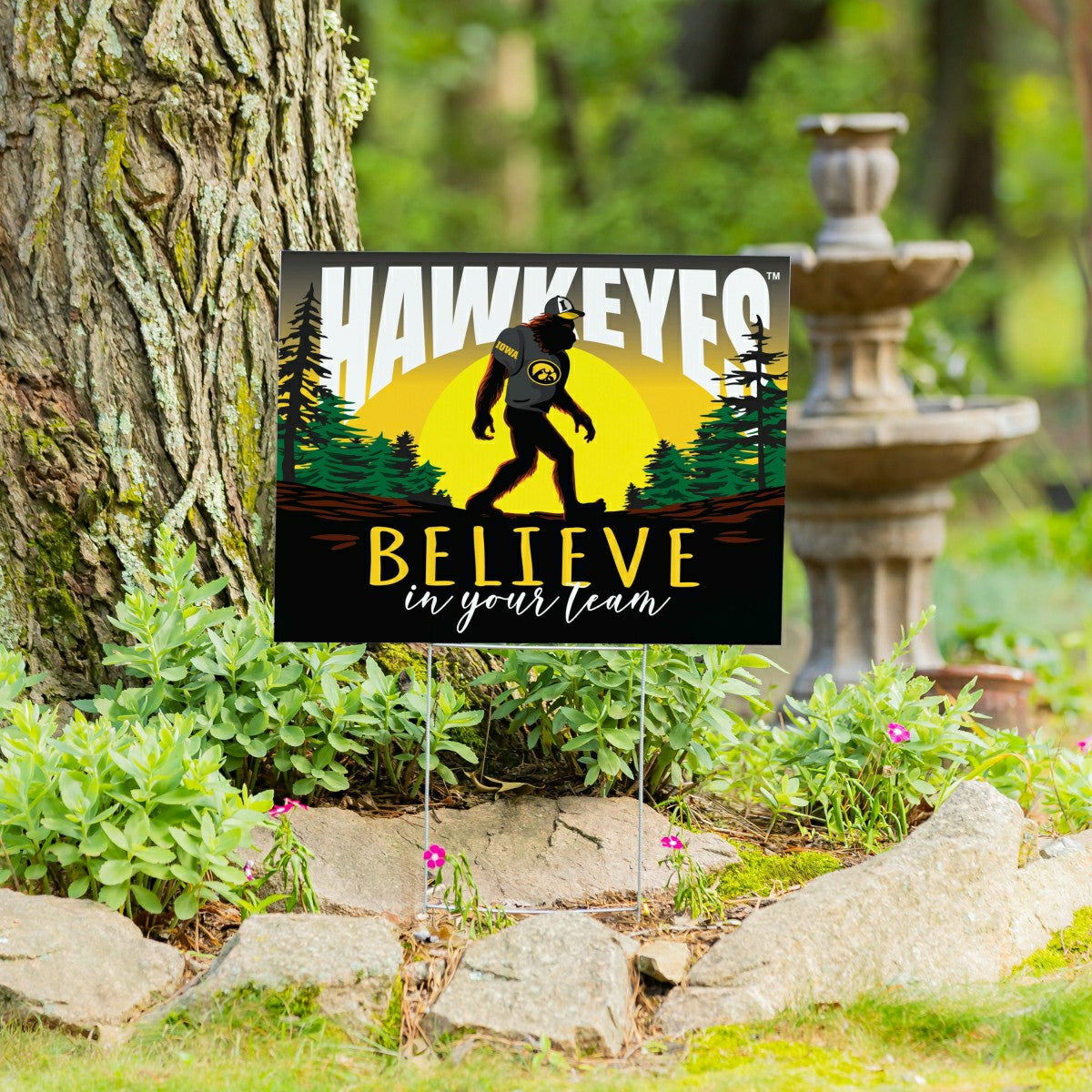 University of Iowa Yard Sign, Bigfoot - Collegiate Home