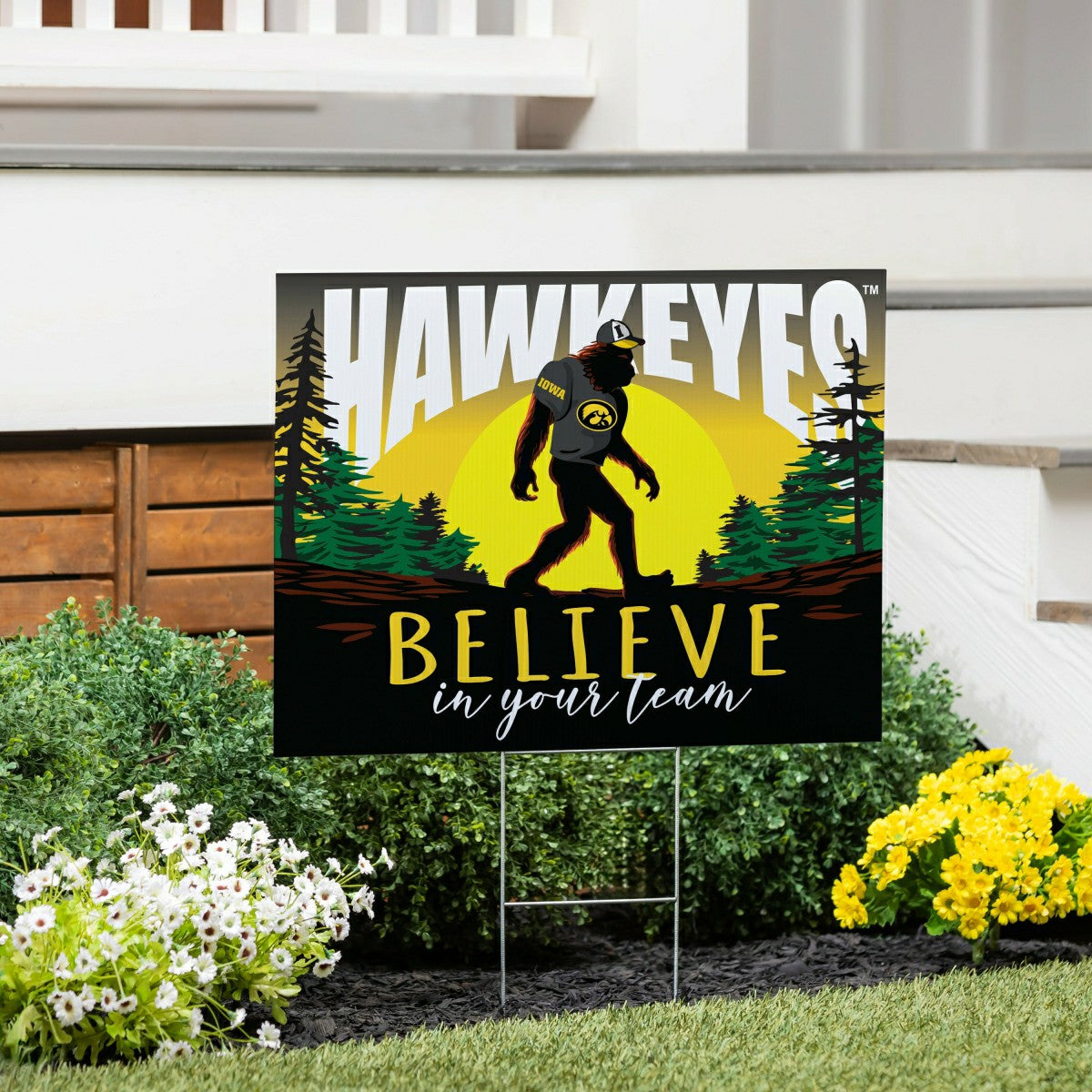 University of Iowa Yard Sign, Bigfoot - Collegiate Home