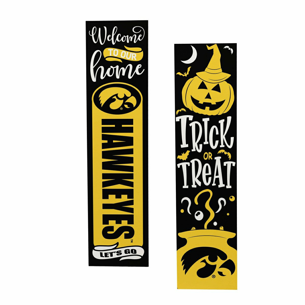 47" Double Sided Leaner, University of Iowa, Halloween - Collegiate Home