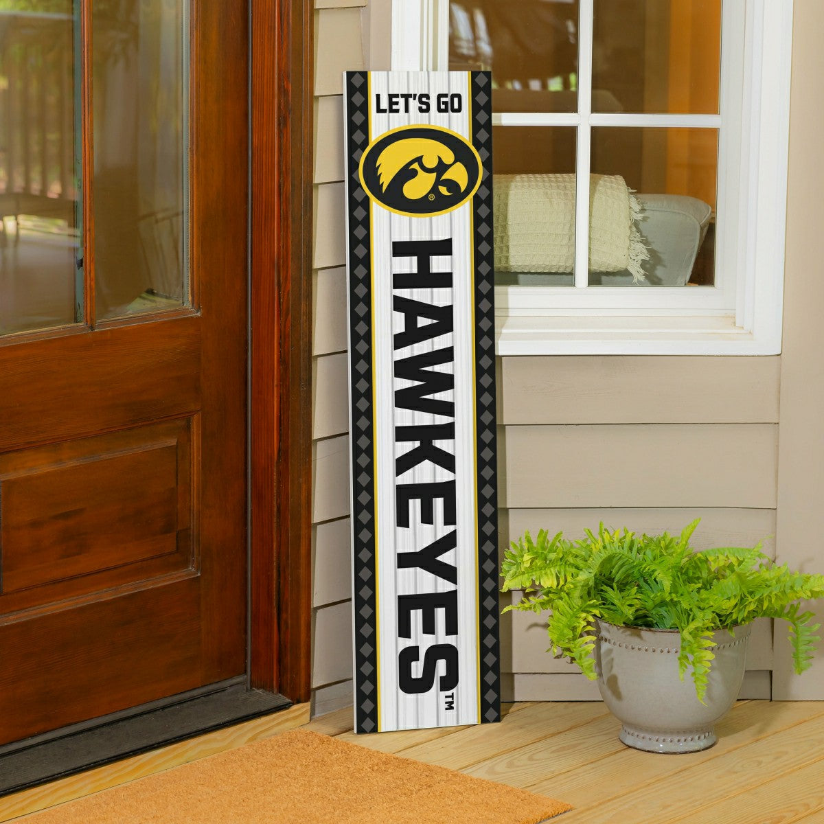 47" Double Sided Leaner, University of Iowa, Christmas - Collegiate Home
