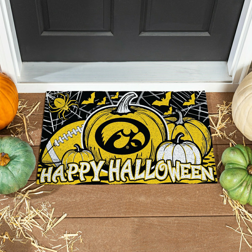 University of Iowa Halloween PVC Mat, 28"x16" - Collegiate