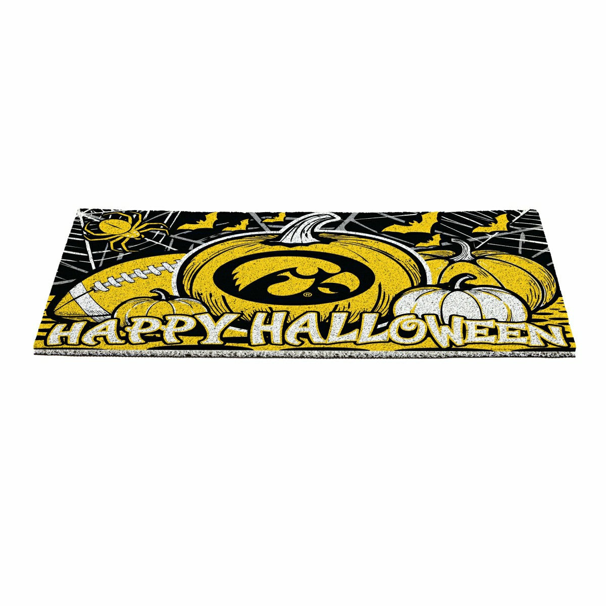 University of Iowa Halloween PVC Mat, 28"x16" - Collegiate
