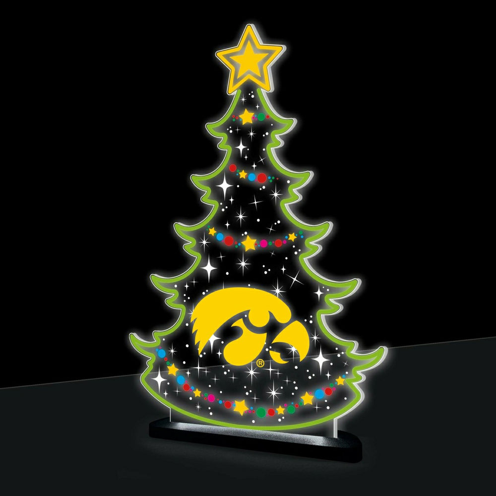 University of Iowa College Holiday Tree Desklite LED Decor - Collegiate Home
