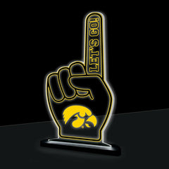 University of Iowa College Foam Finger Desklite LED Decor - Collegiate Home