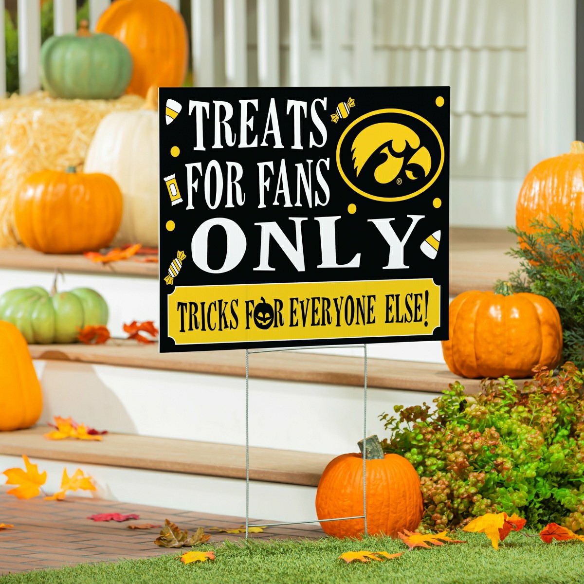 University of Iowa Yard Sign, Halloween Treats for Fans - Collegiate Home