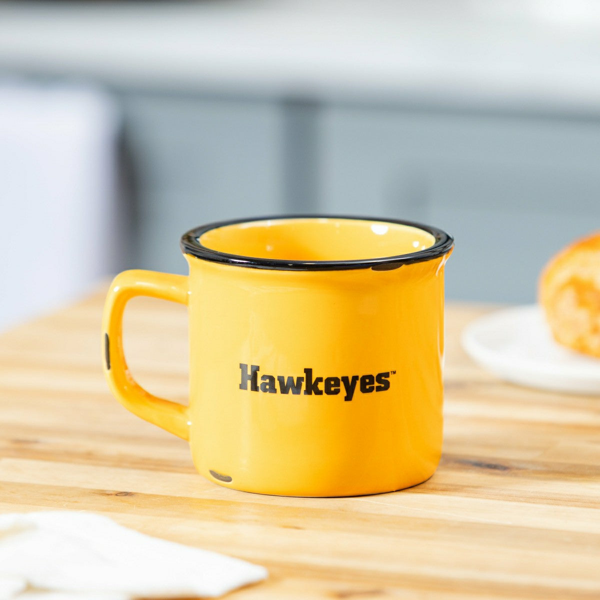 University of Iowa Ceramic Camp Cup with Enamel Finish, 14oz - Collegiate Home