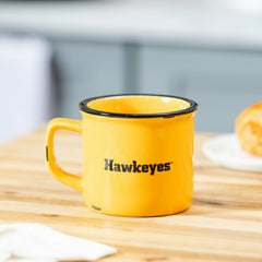 University of Iowa Ceramic Camp Cup with Enamel Finish, 14oz - Collegiate Home