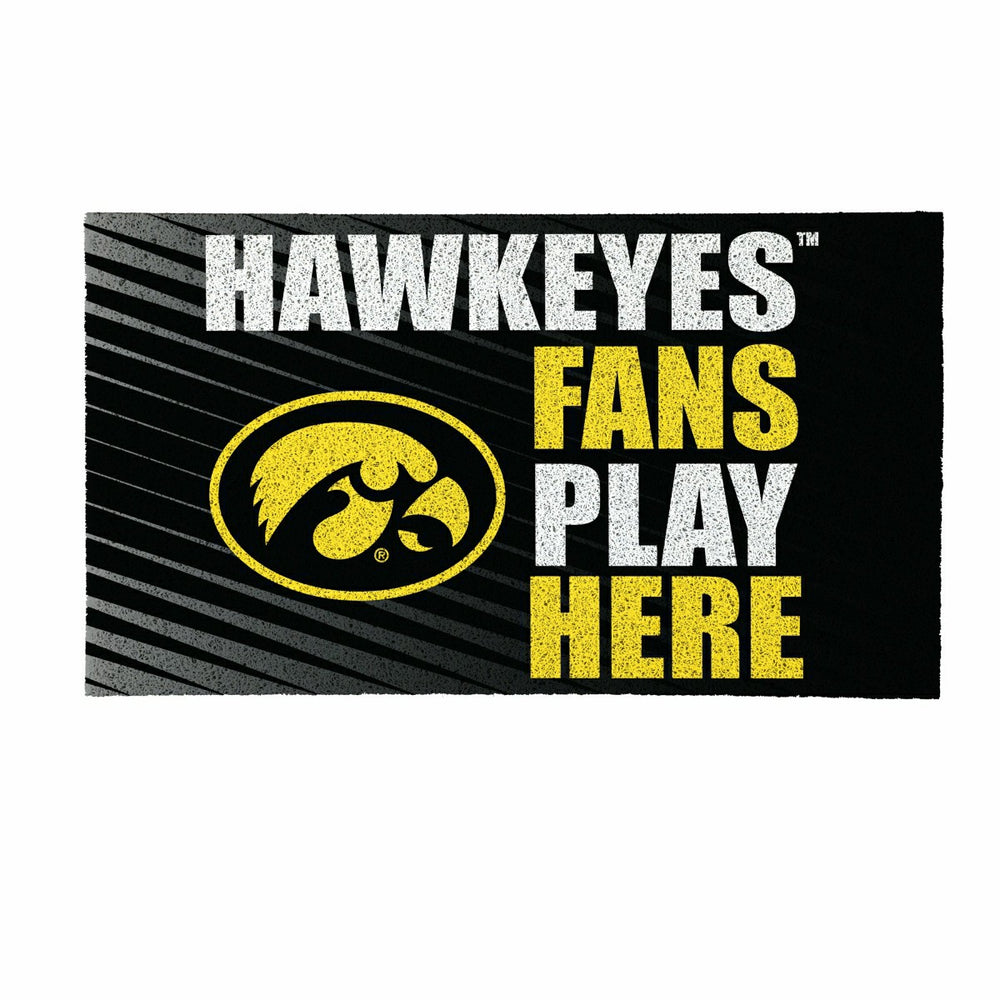 University of Iowa Fan Mat, 28"x16" - Collegiate
