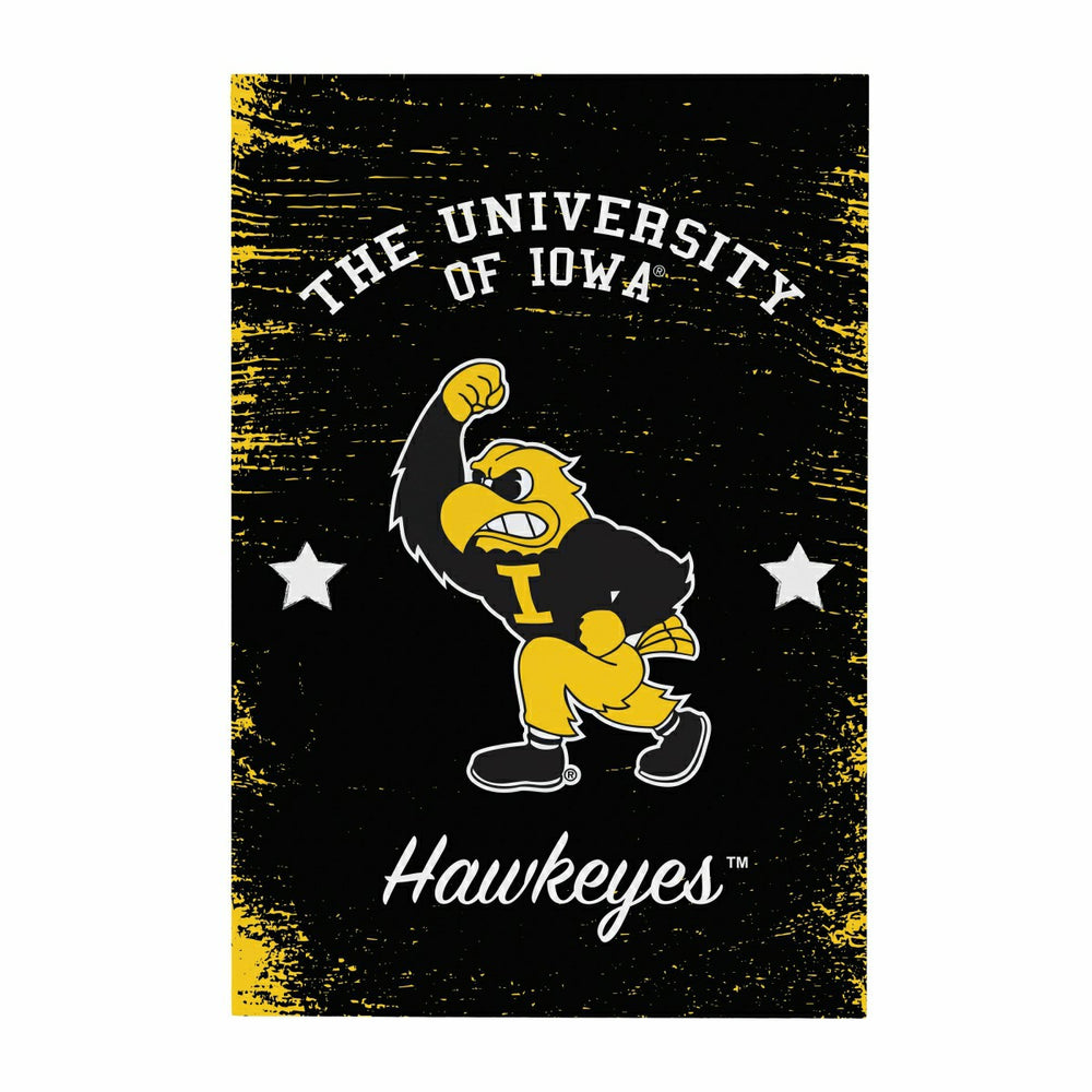 University of Iowa Wood Wall Sign, 16x24 - Collegiate Home
