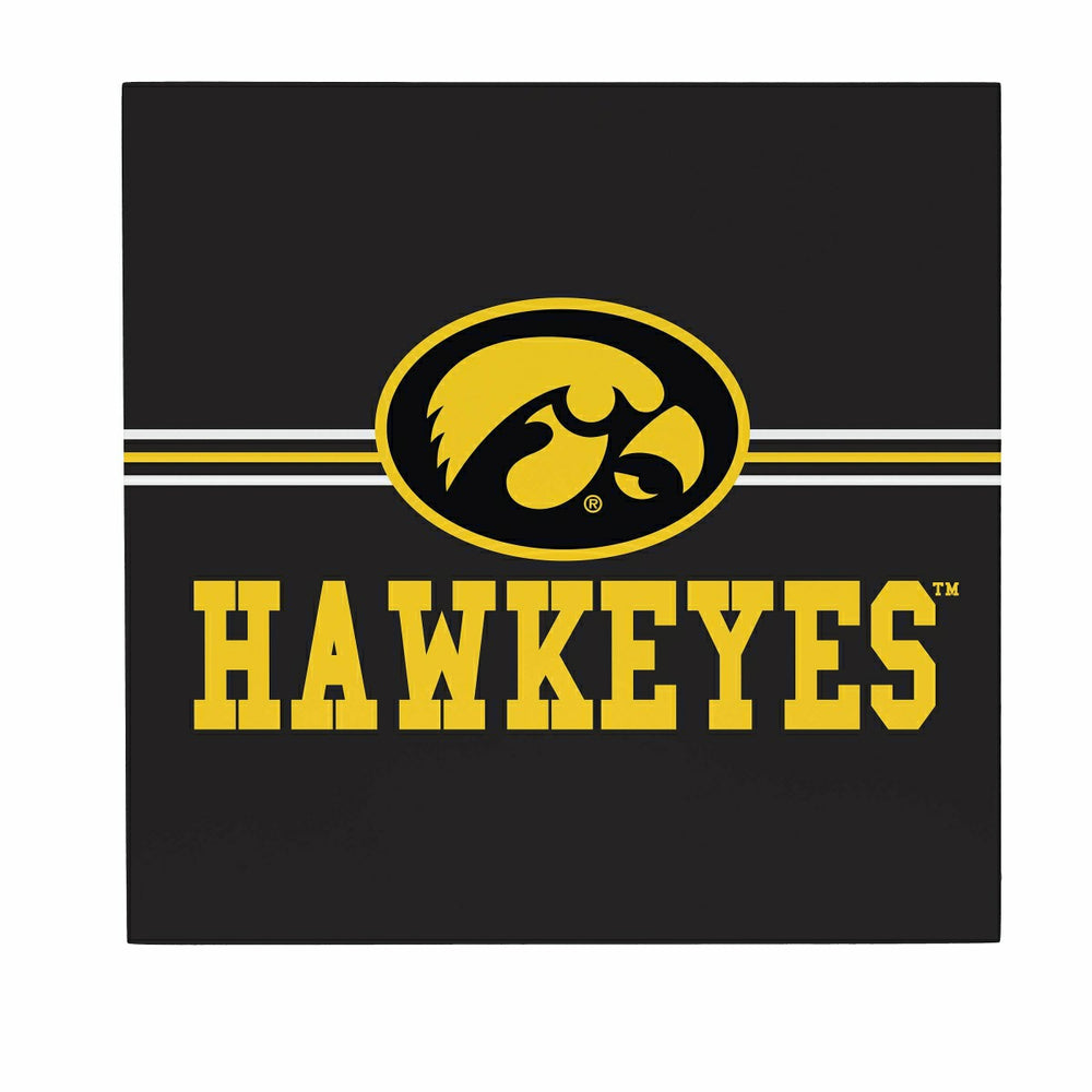 University of Iowa Wood Wall Sign, 12x12 - Collegiate Home