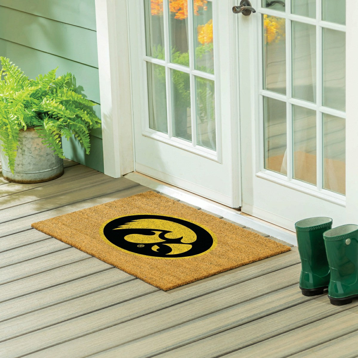 University of Iowa Large Full Color Coir Mat, 36"x24" - Collegiate