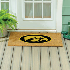 University of Iowa Large Full Color Coir Mat, 36"x24" - Collegiate