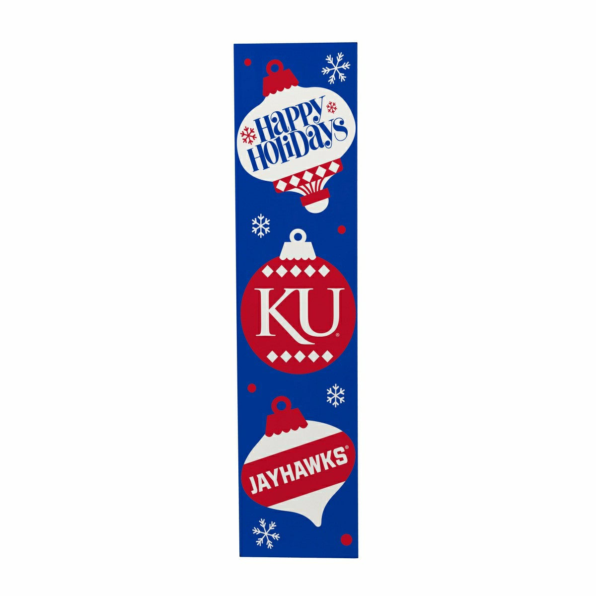 47" Double Sided Leaner, University of Kansas, Christmas - Collegiate Home
