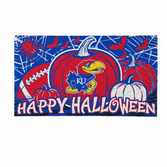 University of Kansas Halloween PVC Mat, 28"x16" - Collegiate
