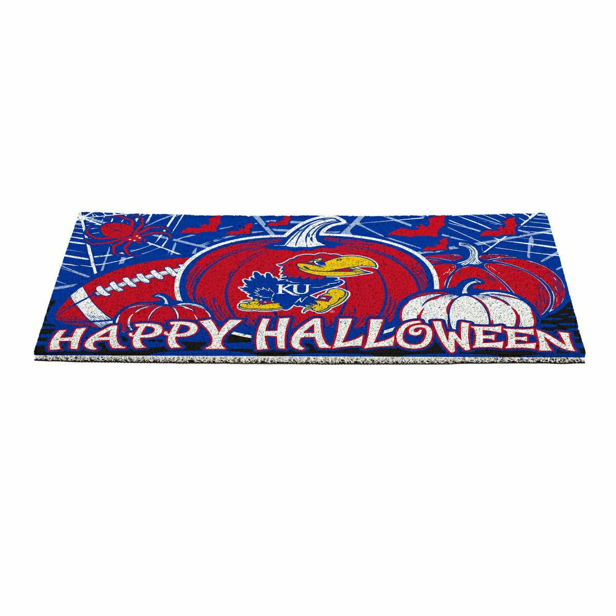 University of Kansas Halloween PVC Mat, 28"x16" - Collegiate