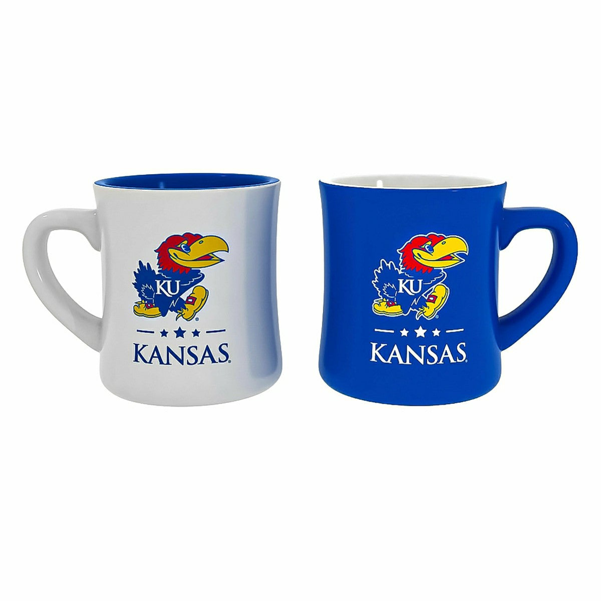 University of Kansas 10oz Ceramic Cup Set, 2pc - Collegiate Home