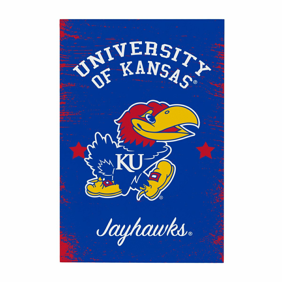University of Kansas Wood Wall Sign, 16x24 - Collegiate Home