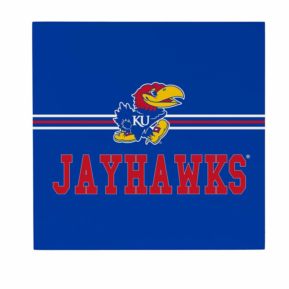 University of Kansas Wood Wall Sign, 12x12 - Collegiate Home