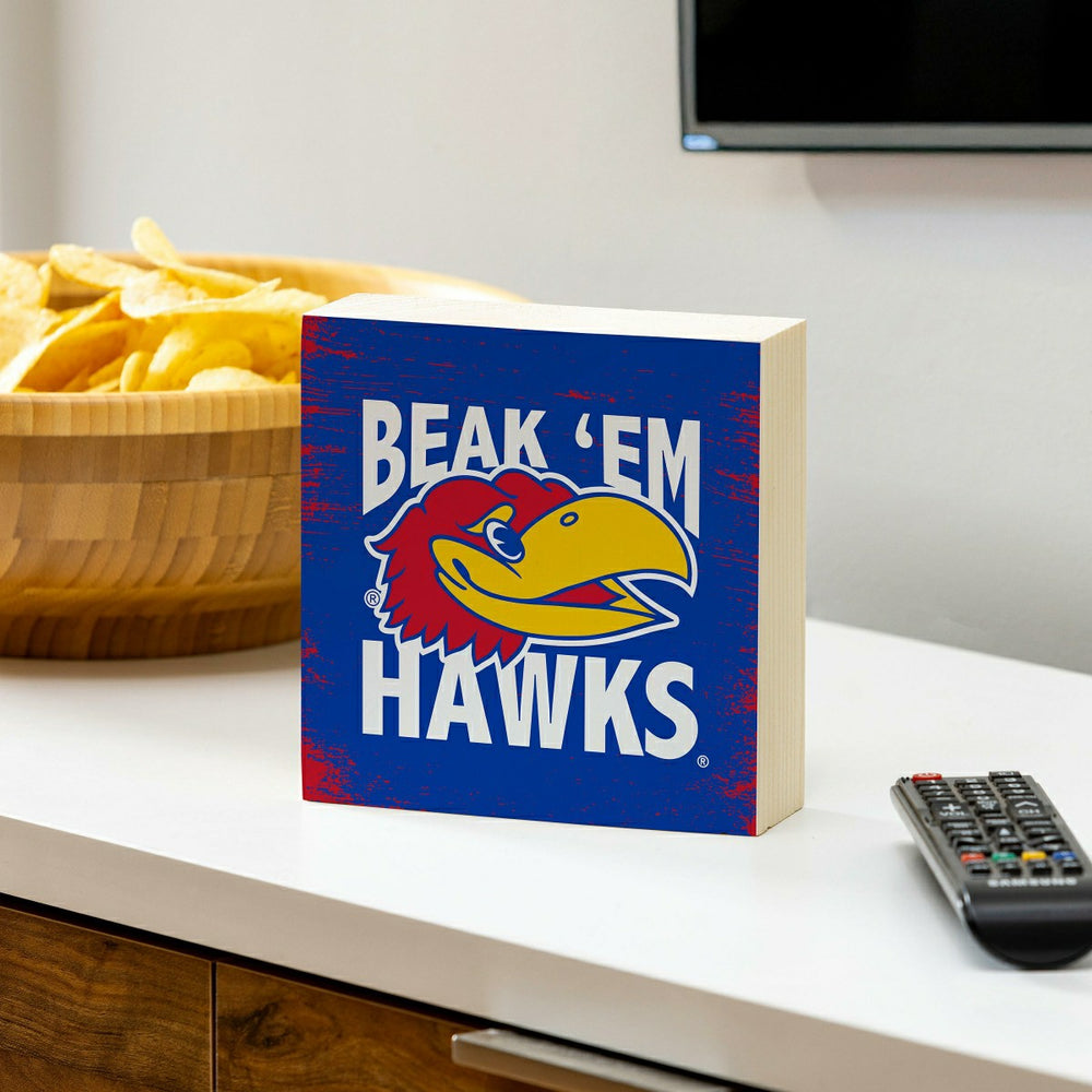 University of Kansas Plock, Down Home Fans, 6x6 - Collegiate Home