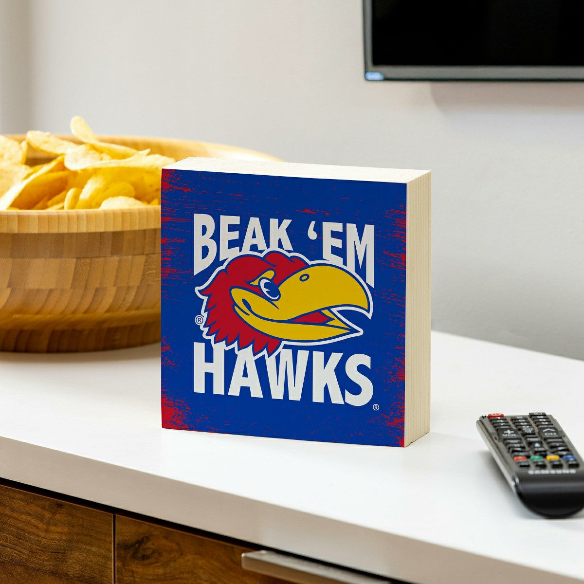 University of Kansas Plock, Down Home Fans, 6x6 - Collegiate Home
