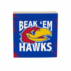 University of Kansas Plock, Down Home Fans, 6x6 - Collegiate Home