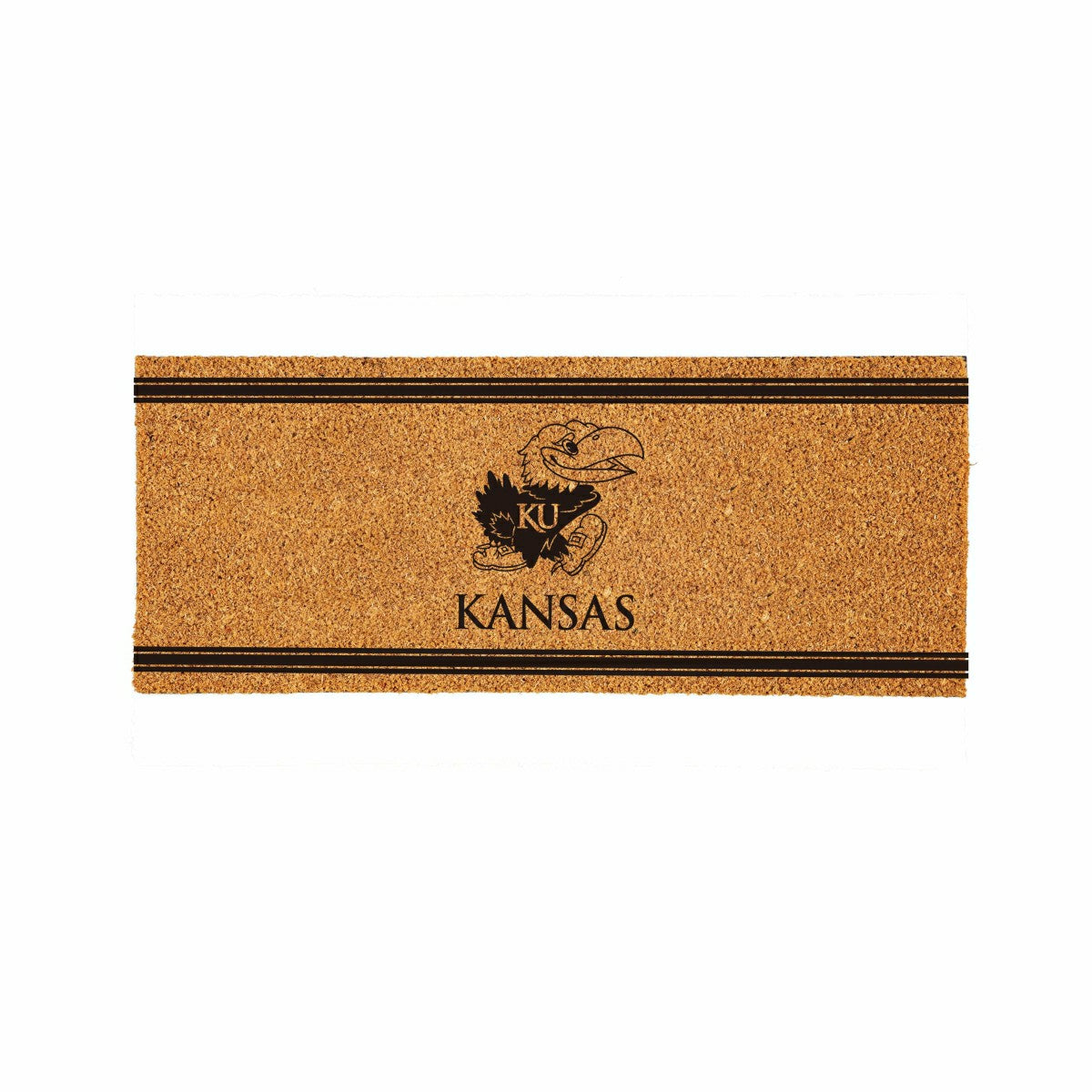 University of Kansas Extra Large One Color Coir Mat, 60"x24" - Collegiate