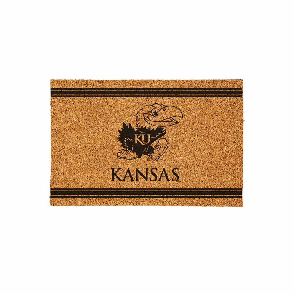 University of Kansas Large One Color Coir Mat, 36"x24" - Collegiate