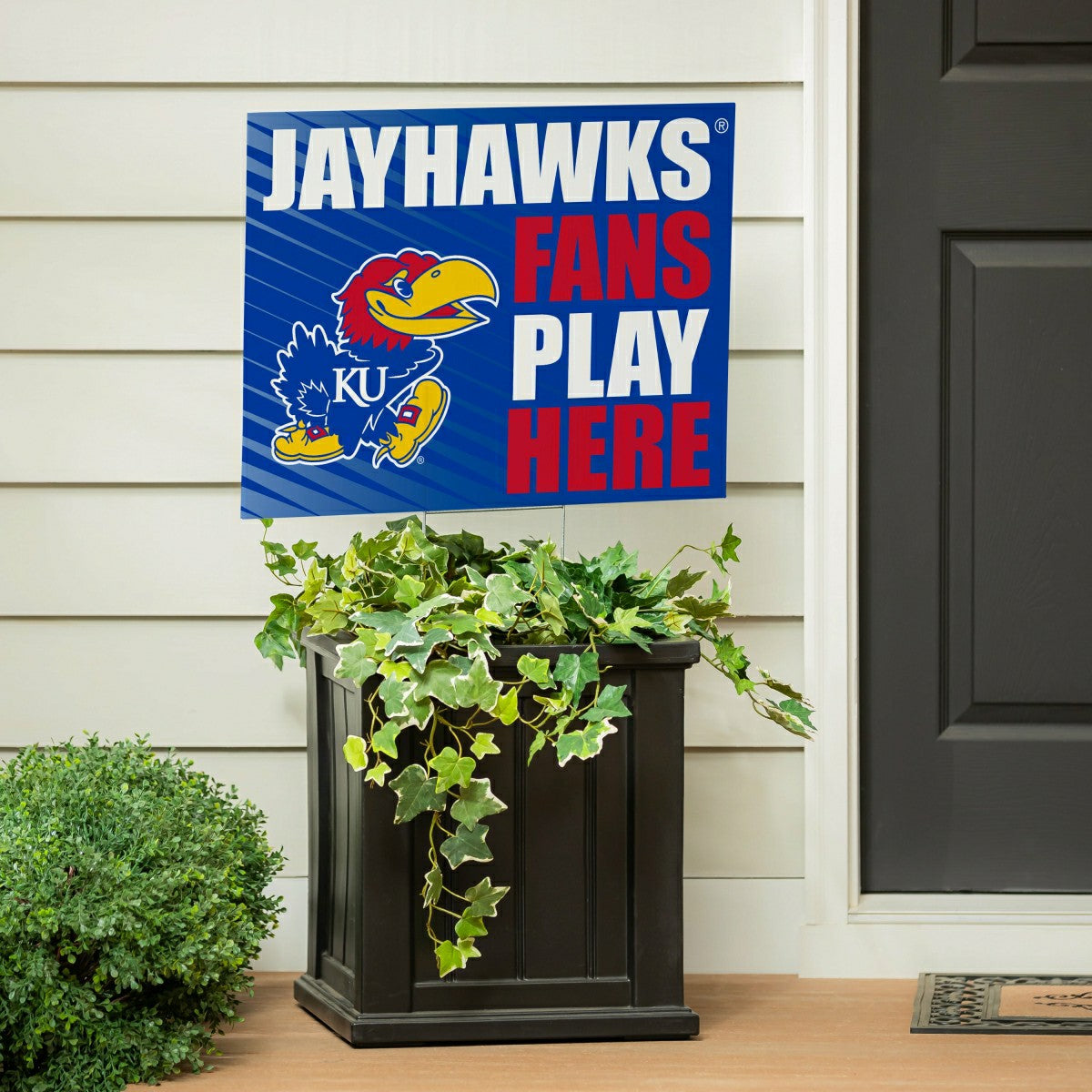 University of Kansas Coroplast Yard Sign "Fans Play Here" - Collegiate Home