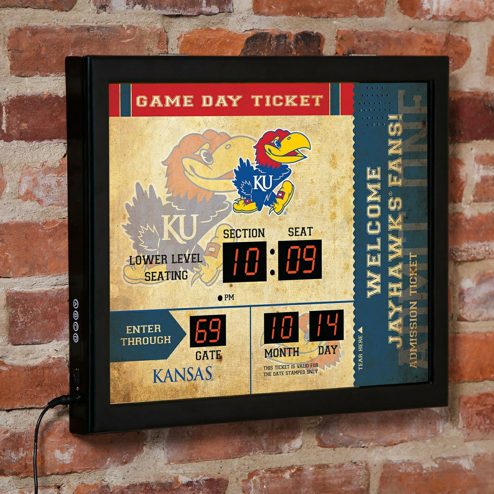 Scoreboard Wall Clock, Univ. of Kansas - Collegiate Home