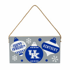 University of Kentucky Holiday Wood Wall Sign, 6x11 - Collegiate Home