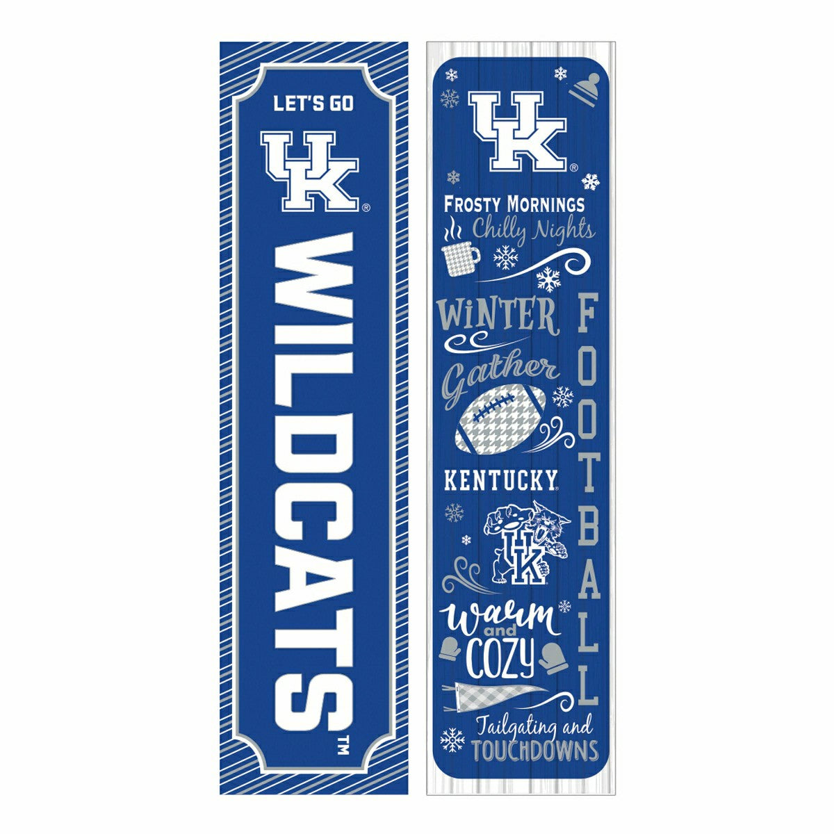 University of Kentucky 46" Double Sided Leaner, Winter Seasonal - Collegiate Home