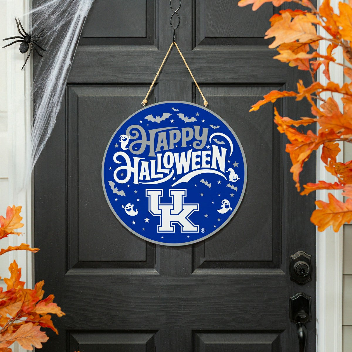 University of Kentucky Halloween Round Door Décor with Hanging Rope, 1 - Collegiate Home