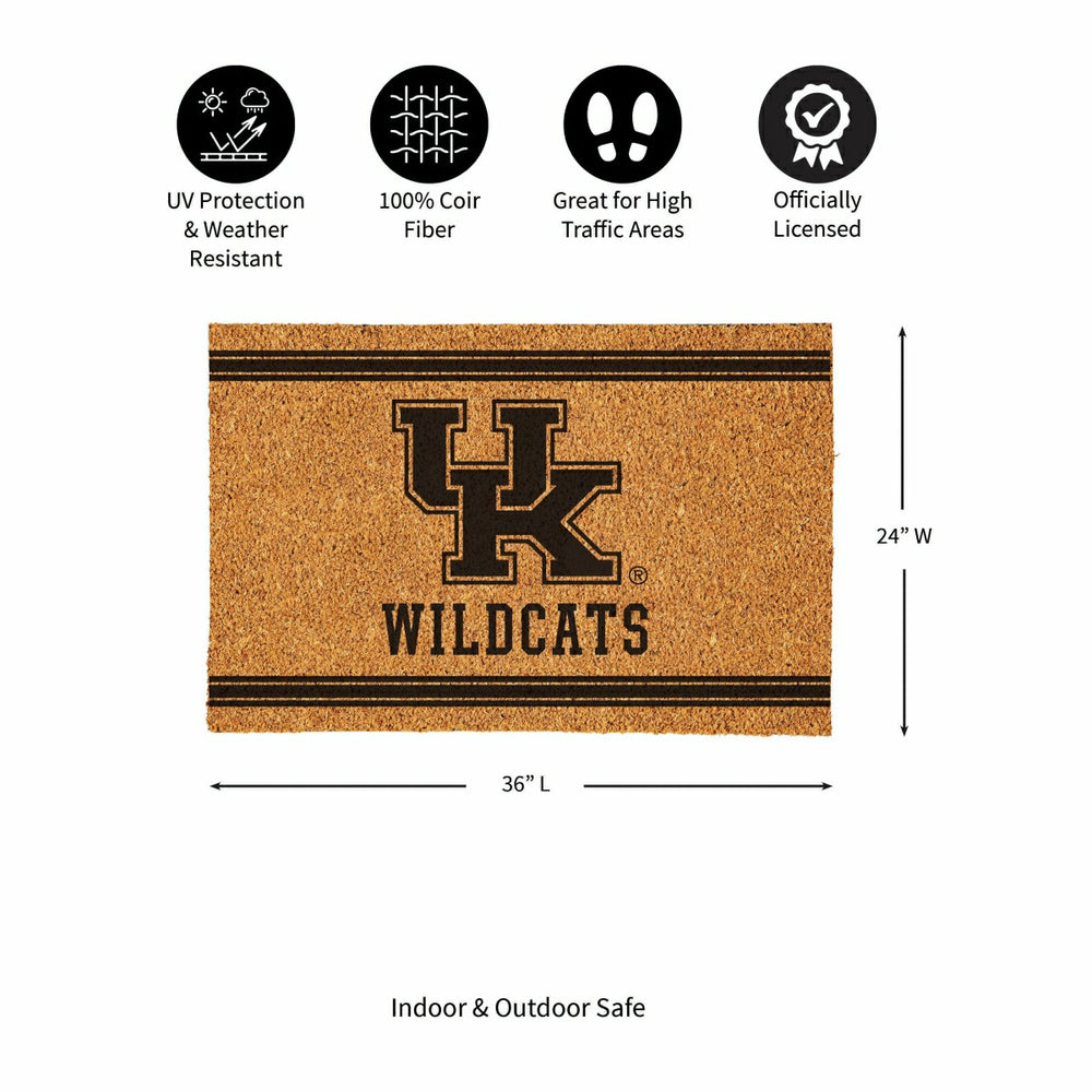 University of Kentucky Large One Color Coir Mat, 36"x24" - Collegiate
