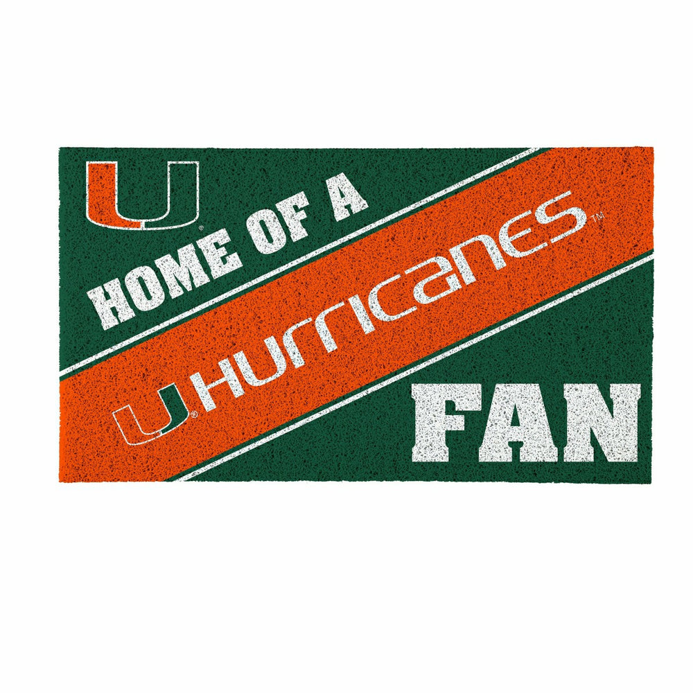 University of Miami, PVC Mat COLOR, Home of a Fan - Collegiate