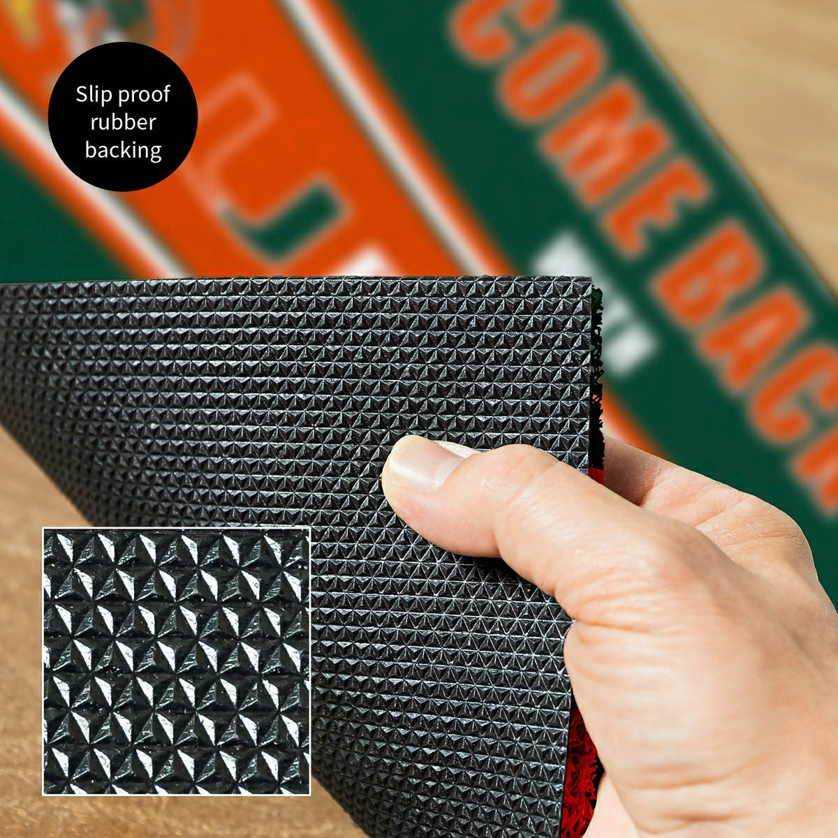 28" x 16" PVC Trapper Mat, Come Back with Tickets, University of Miami - Collegiate